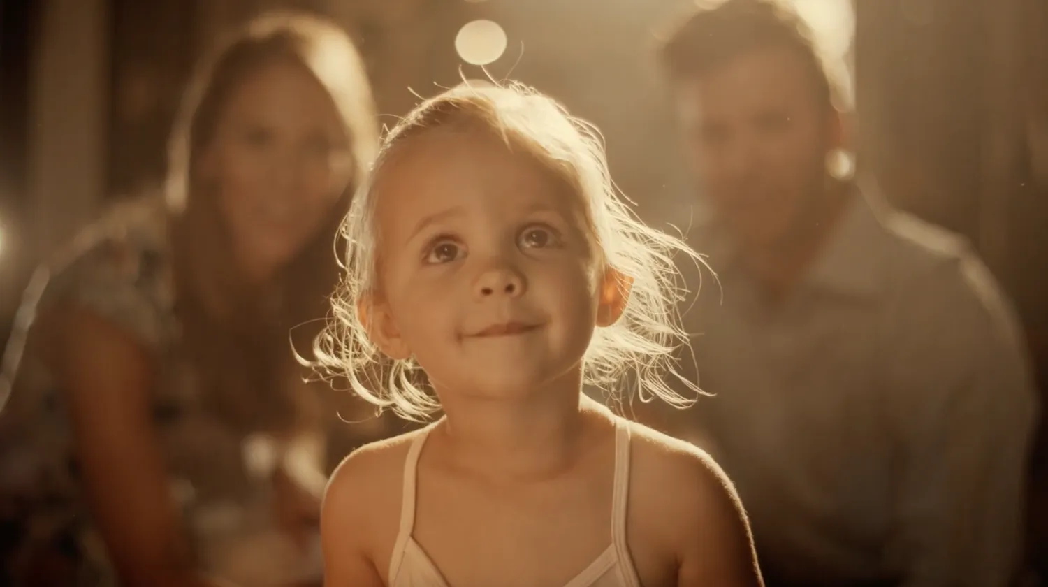 A young dancer lit onstage in CollegeInvest — The Recital