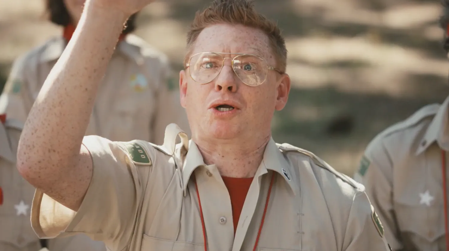 Park ranger raises his hand in the Colorado Lottery Freakout spot
