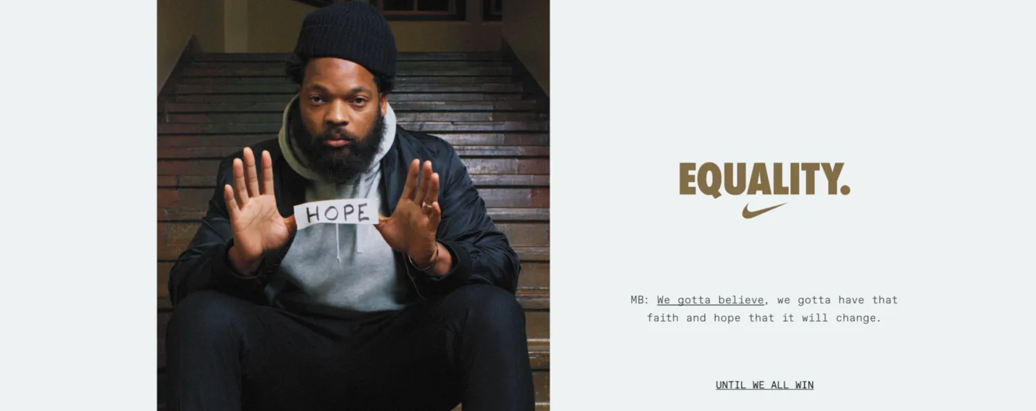 Equality campaign store-display composition two