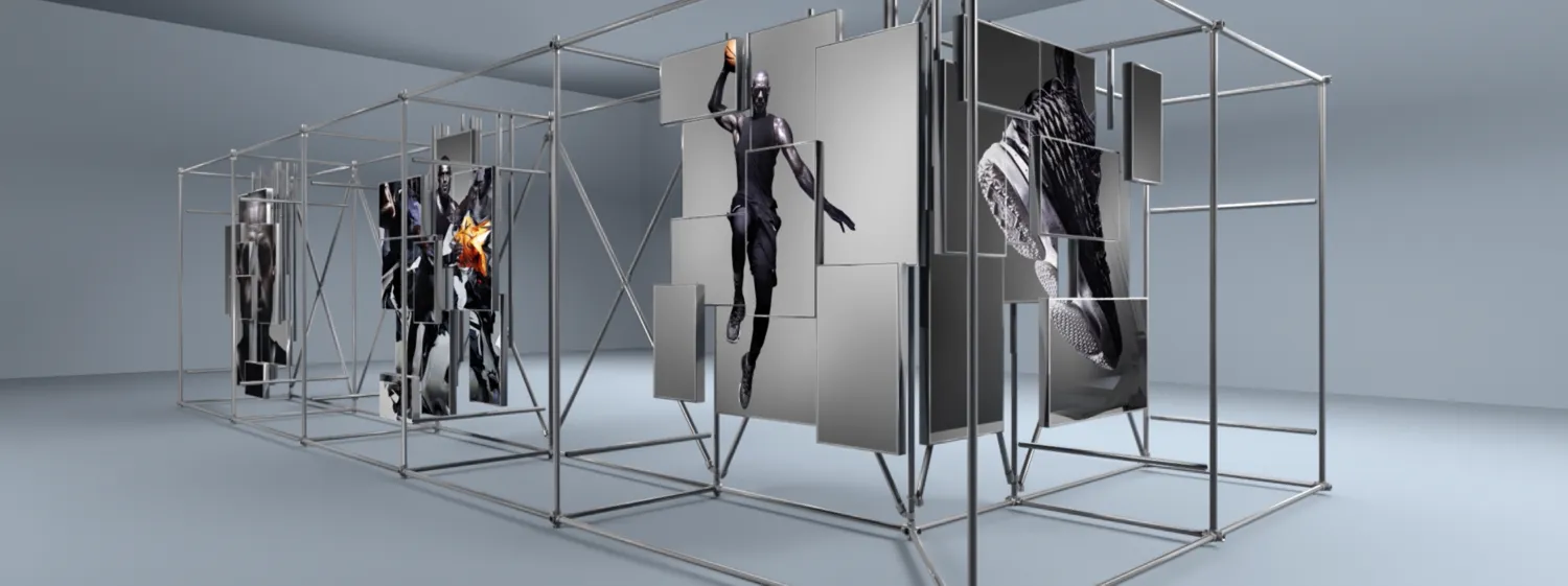 House of Hoops LeBron corner display mockup