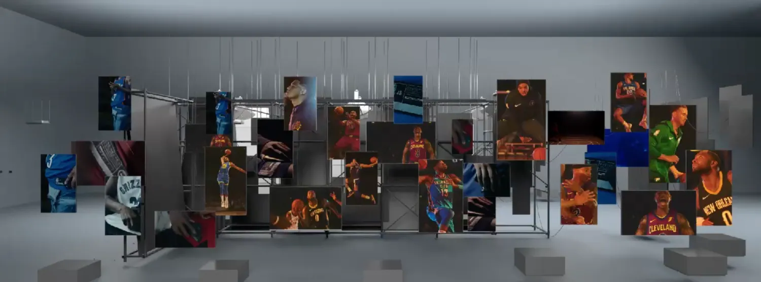 Nike Tap into the Game wide display composition