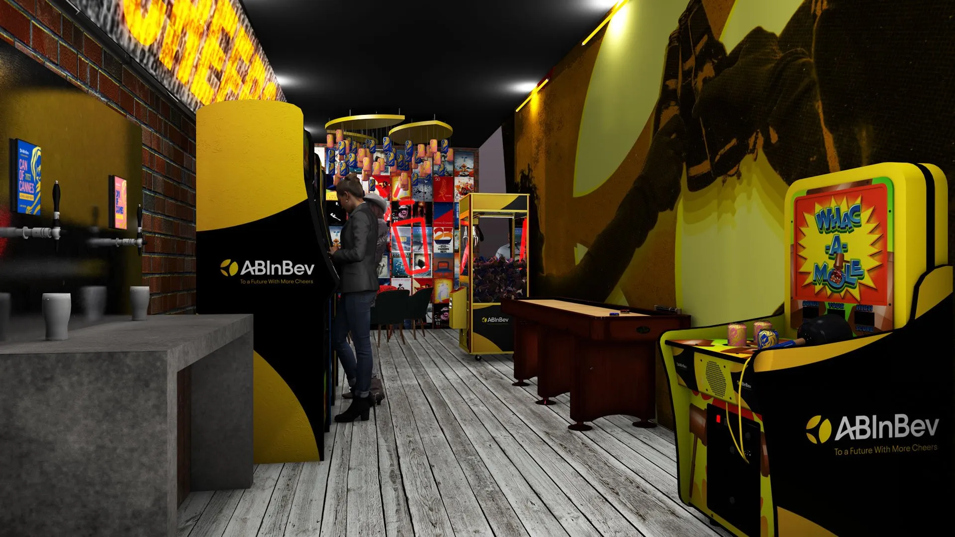 Fifth client view of the proposed ABInBev Cannes barcade