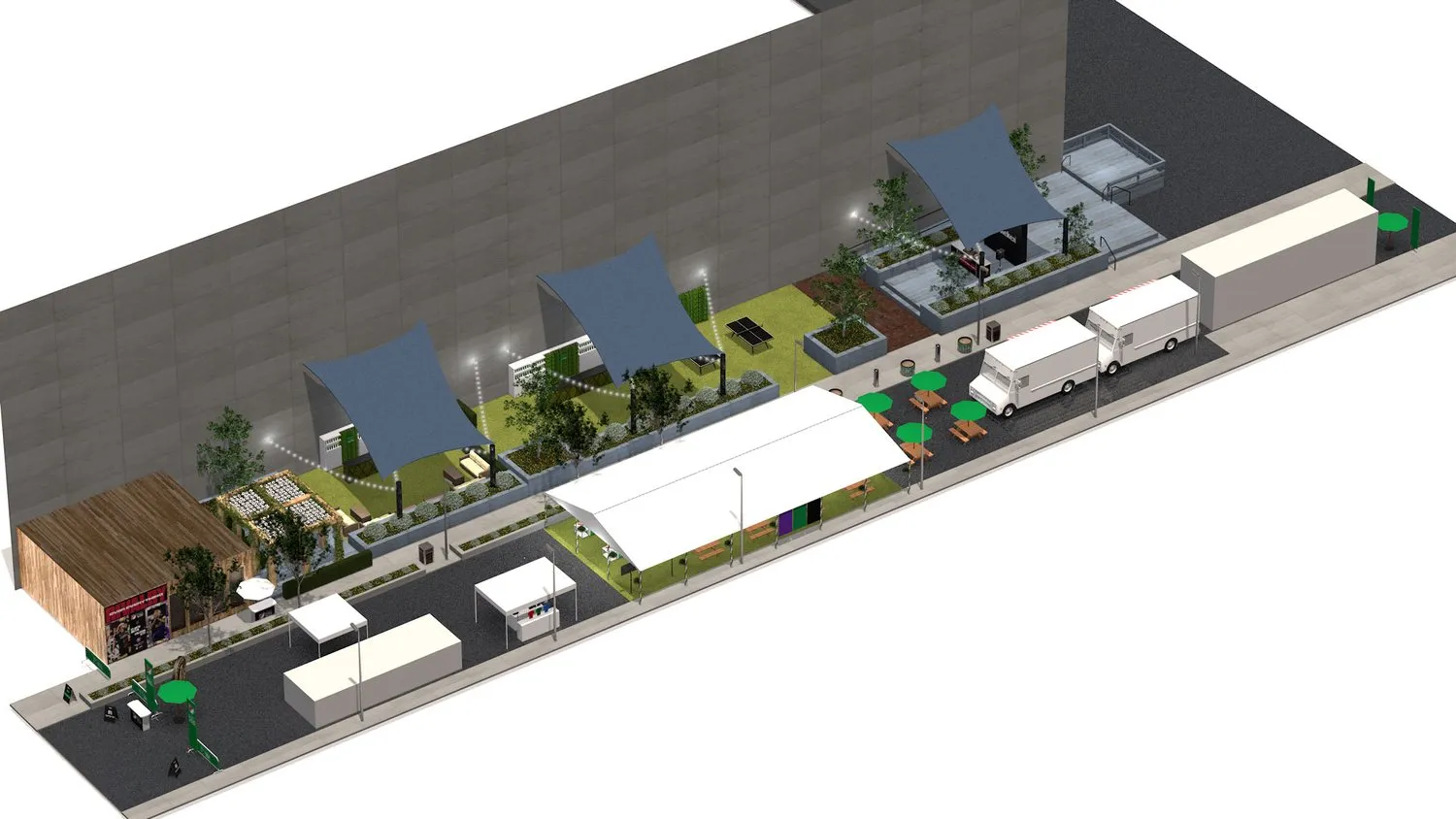 Heineken Rivalry Week fan zone isometric overview