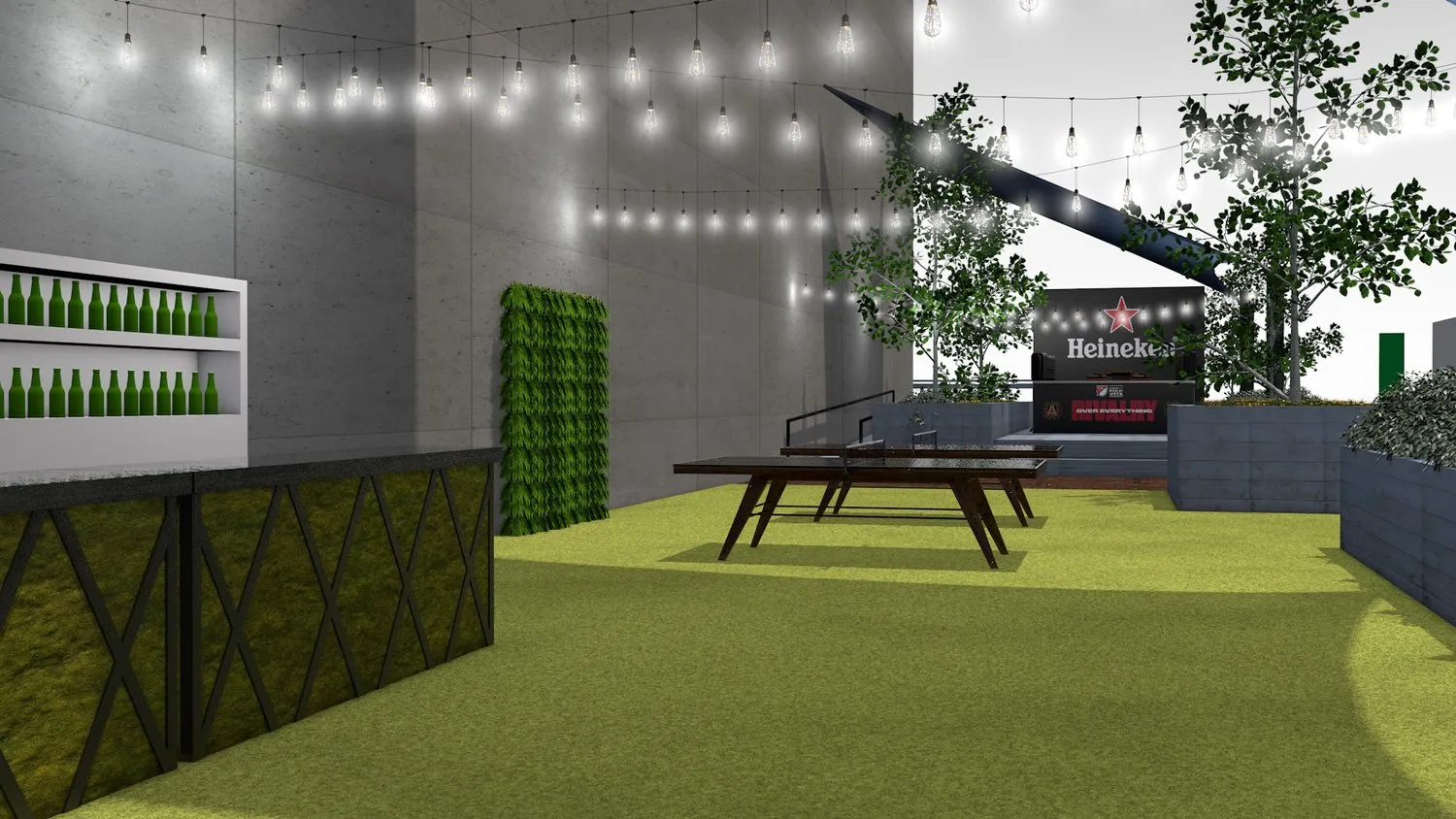 Heineken Rivalry Week gaming area