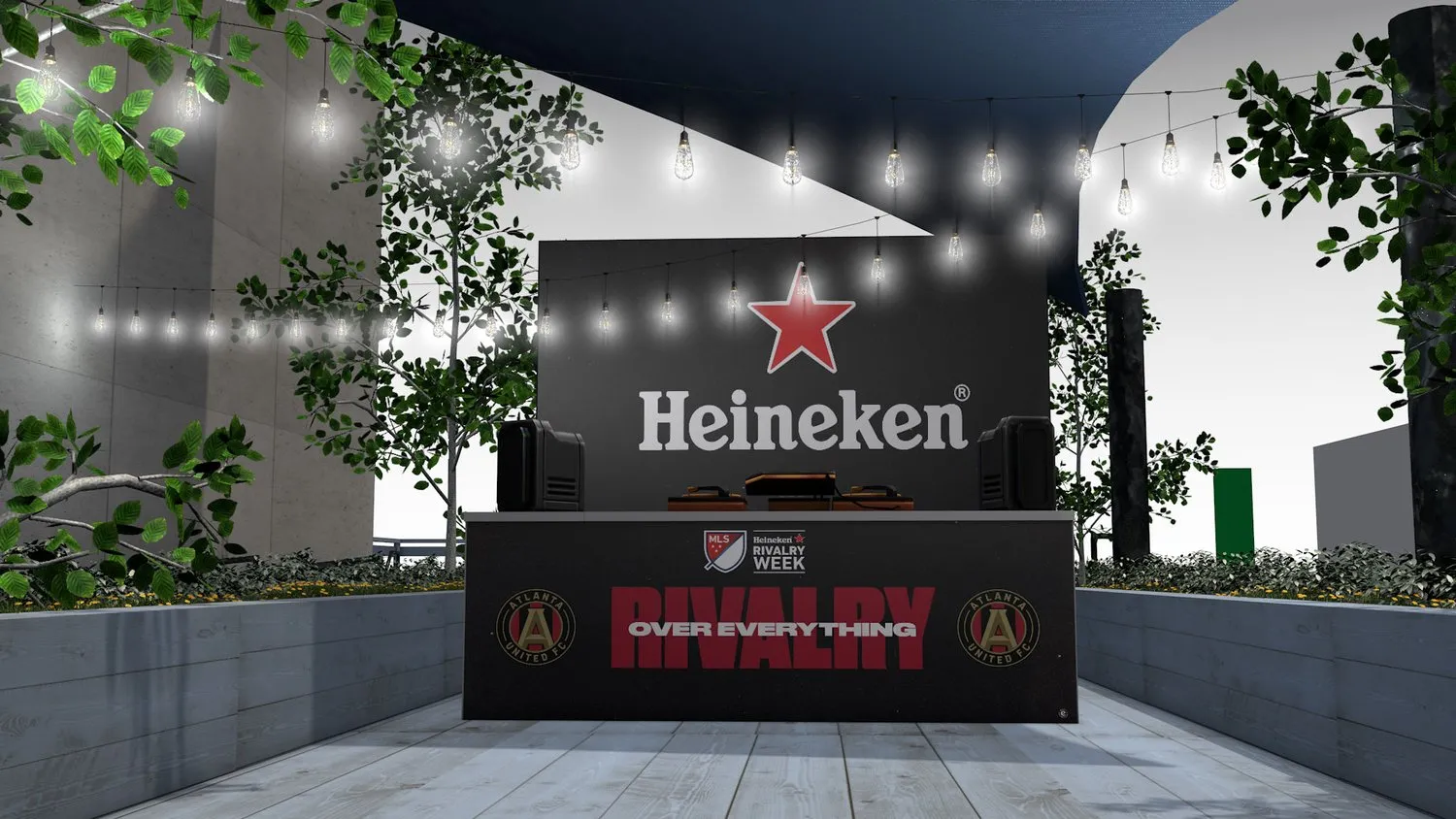 Heineken Rivalry Week DJ booth