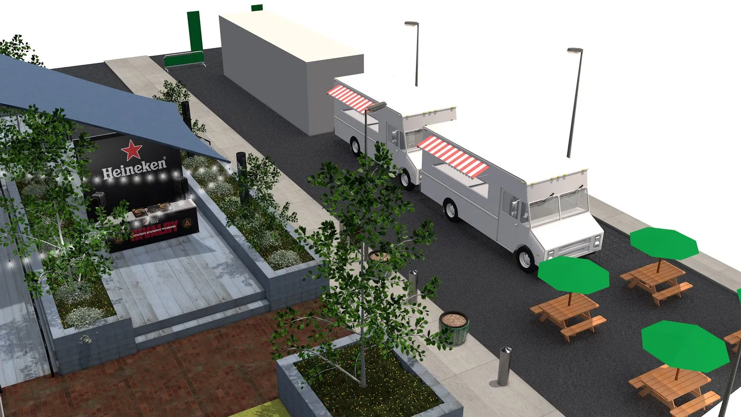 Heineken Rivalry Week food-truck area