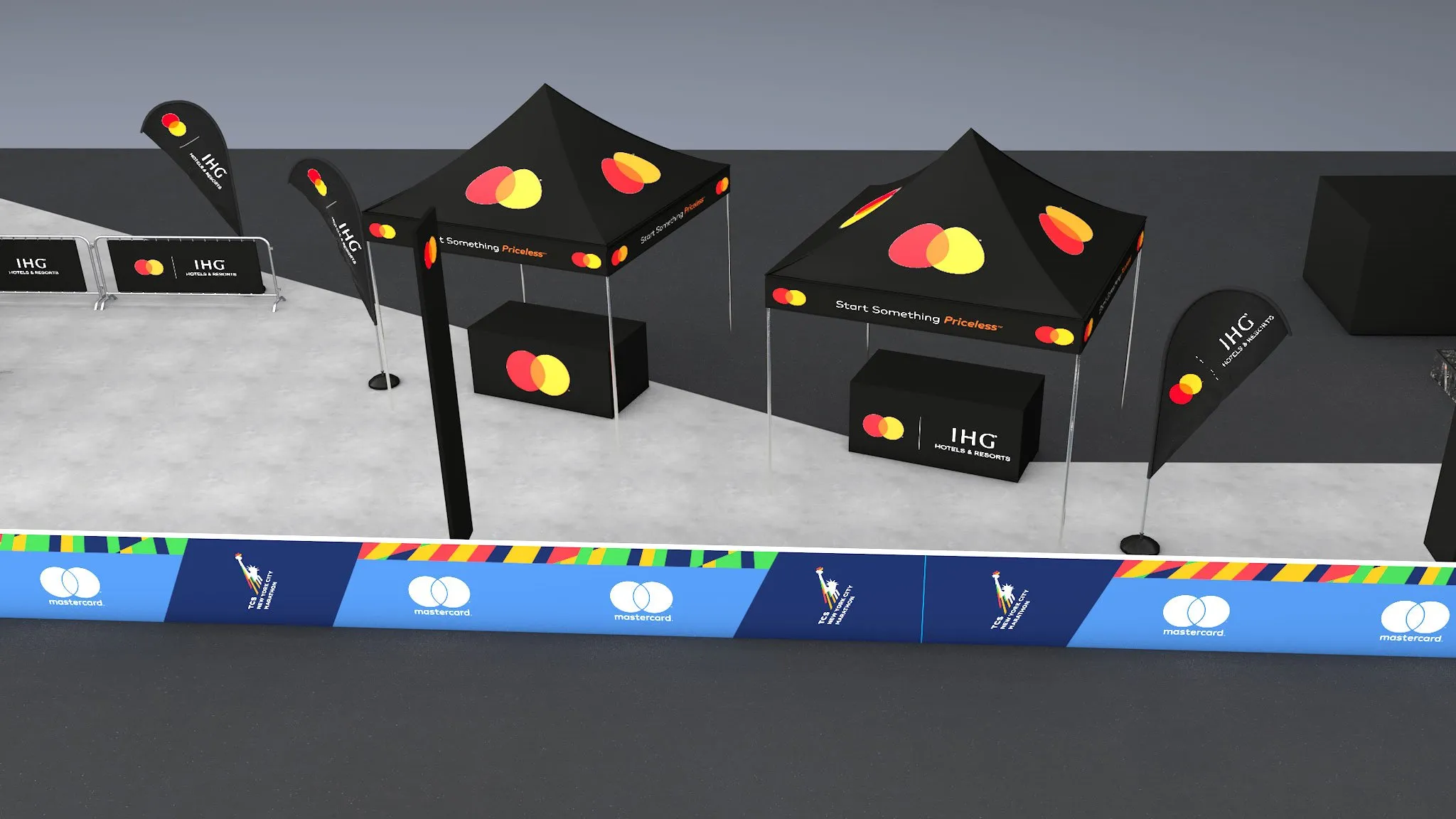 Mastercard marathon branded spectator seating