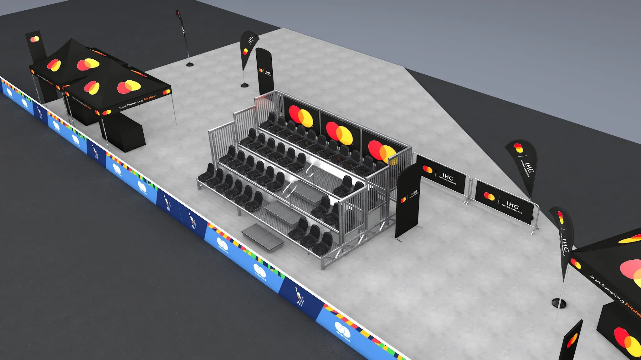 Mastercard marathon stage and spectator area